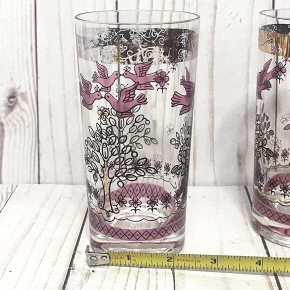 Vintage Gay Fad Garden of Allah High Ball Glasses 6” Tall 12 Oz MCM Set Of 2 - Picture 12 of 13